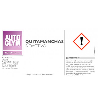 ETIQUETA QUITAMANCHAS BIOACTIVO