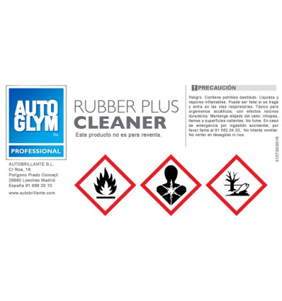 ETIQUETA RUBBER PLUS CLEANER