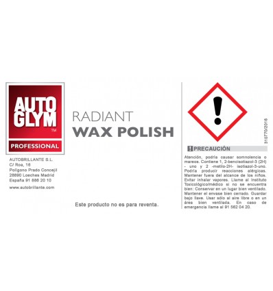 ETIQUETA RADIANT WAX POLISH